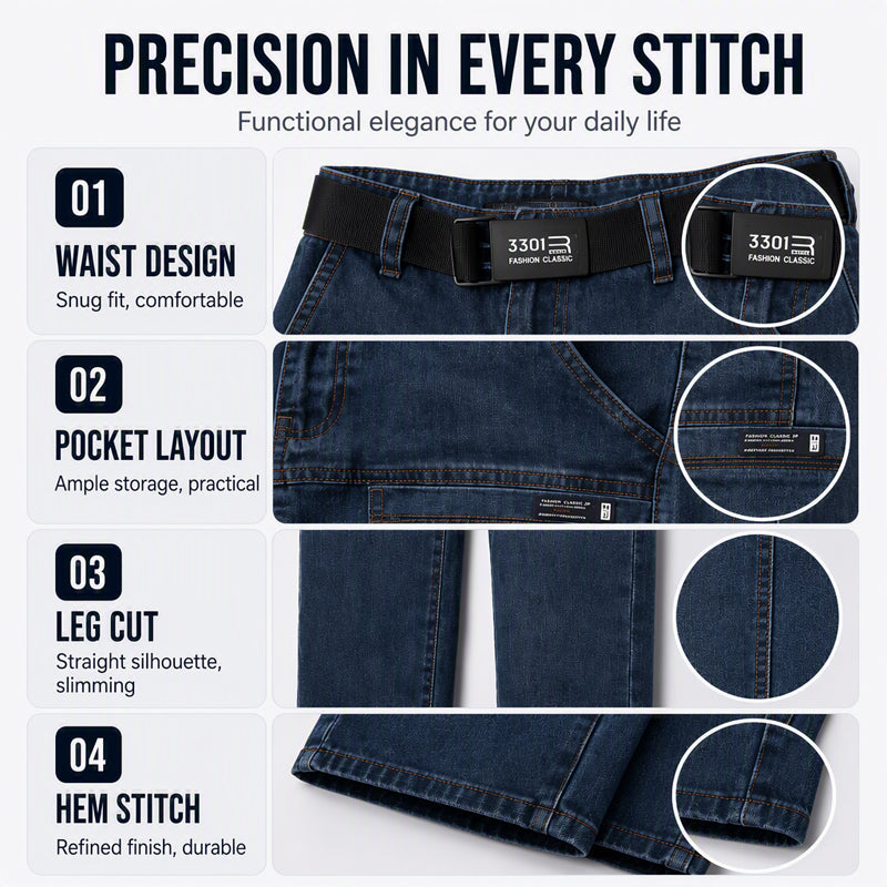 📢📢50% Rabatt!!! 🎉✨ Leichte Straight-Leg-Jeans für Herren