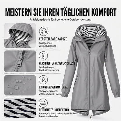 📢📢50% Rabatt!!! 🎉✨ Wasserdichte Outdoor-Kapuzenjacke für Damen – Wasserdichtes Material, atmungsaktiver Stoff und praktische Kapuze – perfekt für Wanderungen, Outdoor-Abenteuer & den aktiven Alltag. Jetzt -50%!