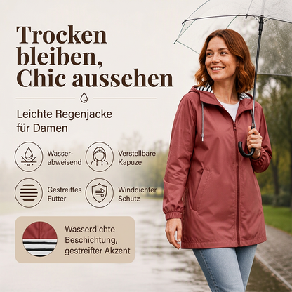 📢📢50% Rabatt!!! 🎉✨ Wasserdichte Outdoor-Kapuzenjacke für Damen – Wasserdichtes Material, atmungsaktiver Stoff und praktische Kapuze – perfekt für Wanderungen, Outdoor-Abenteuer & den aktiven Alltag. Jetzt -50%!