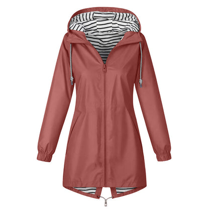 📢📢50% Rabatt!!! 🎉✨ Wasserdichte Outdoor-Kapuzenjacke für Damen – Wasserdichtes Material, atmungsaktiver Stoff und praktische Kapuze – perfekt für Wanderungen, Outdoor-Abenteuer & den aktiven Alltag. Jetzt -50%!
