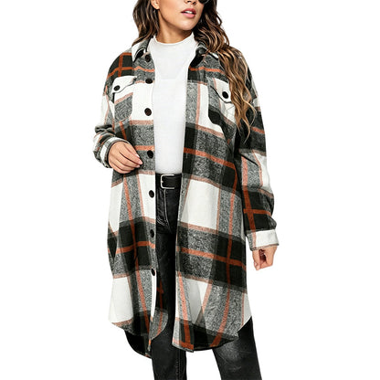 🔥 Die neuen Lieblingsteile sind da – und sie sind schon jetzt ein Hit! Legeres kariertes Damen-Hemdjacke mit Knopfleiste in langem Schnitt