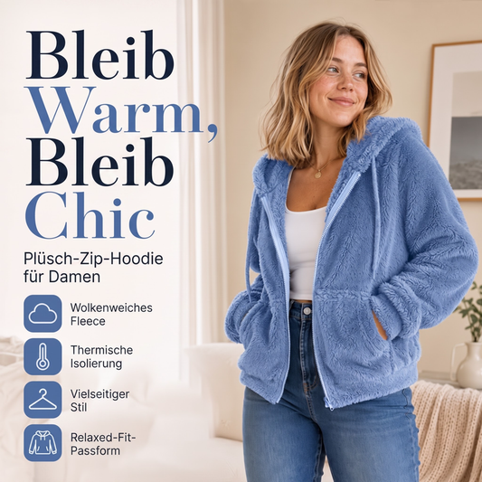 💎🧥 Neuheiten – Kuschelige Damen-Kapuzenjacke – flauschig und warm