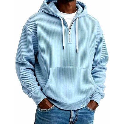 📢🎉50%Rabatt!!!🛍️✨Herren-Casual-Cord-Hoodie mit Halb-Reißverschluss