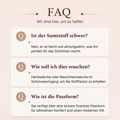 📢🎉50%Rabatt!!!🛍️✨Samt-Oberteil mit 3/4-Ärmeln und Halb-Reißverschluss für Damen