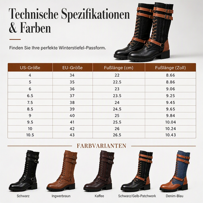 📢📢50% Rabatt!!! 🎉✨ Damen Vintage-Schnürstiefel mit Schnalle