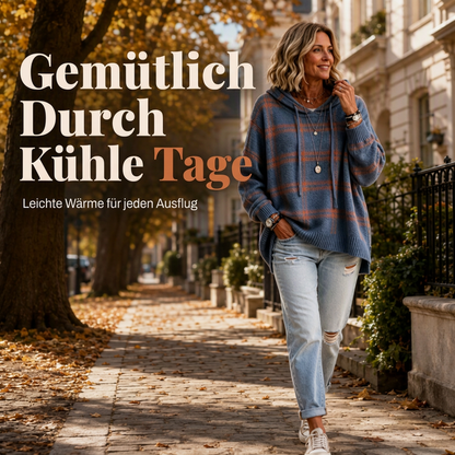 📢📢50% Rabatt!!! 🎉✨ Retro-Karierter Kapuzenstrickpullover für Damen