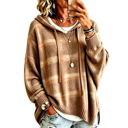 📢📢50% Rabatt!!! 🎉✨ Retro-Karierter Kapuzenstrickpullover für Damen