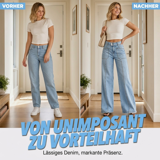 📢🎉50%Rabatt!!!🛍️✨Schmeichelnde Weite-Bein-Jeans