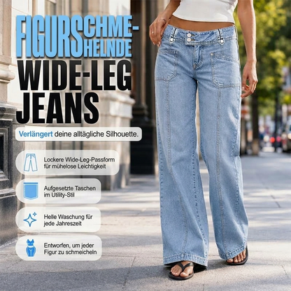 📢🎉50%Rabatt!!!🛍️✨Schmeichelnde Weite-Bein-Jeans
