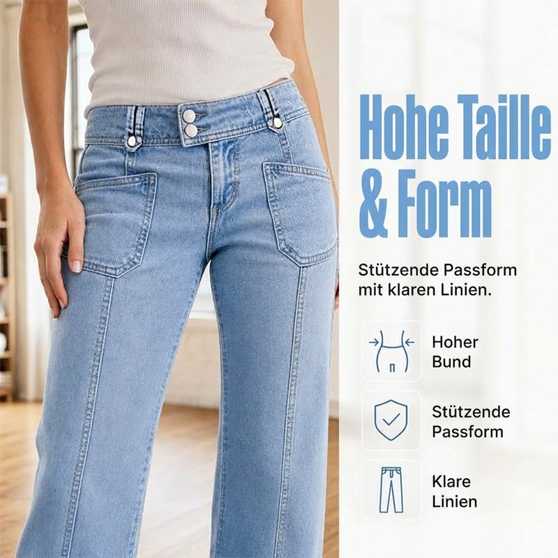 📢🎉50%Rabatt!!!🛍️✨Schmeichelnde Weite-Bein-Jeans