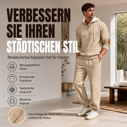 📢📢50% Rabatt!!! 🎉✨ Strukturiertes Hoodie- & Jogginghosen-Set für Herren