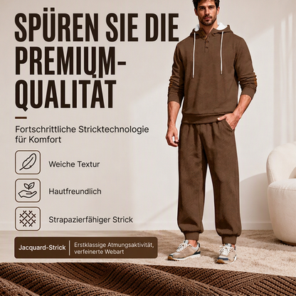 📢📢50% Rabatt!!! 🎉✨ Strukturiertes Hoodie- & Jogginghosen-Set für Herren