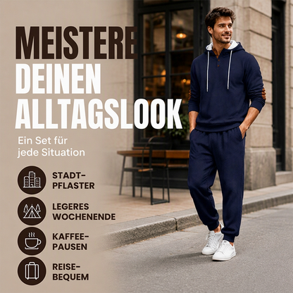 📢📢50% Rabatt!!! 🎉✨ Strukturiertes Hoodie- & Jogginghosen-Set für Herren