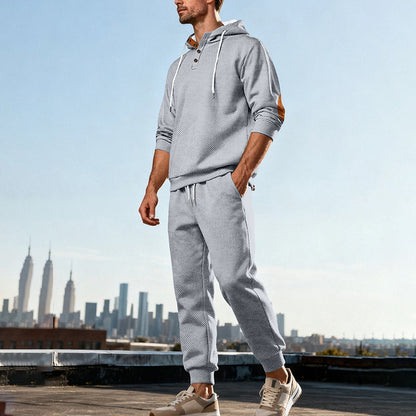 📢📢50% Rabatt!!! 🎉✨ Strukturiertes Hoodie- & Jogginghosen-Set für Herren