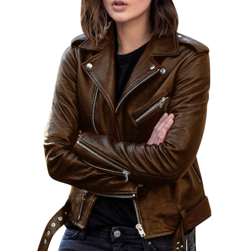 🏍️ Bikerjacke – Komfort & Edgy-Style vereint – Perfekt für alle, die rebellische Looks und hochwertige Materialien lieben – der kurze Schnitt und das PU-Leder verleihen der Jacke einen coolen, individuellen Charakter. Jetzt 50% Rabatt! versandfrei
