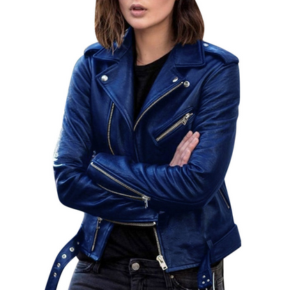 🏍️ Bikerjacke – Komfort & Edgy-Style vereint – Perfekt für alle, die rebellische Looks und hochwertige Materialien lieben – der kurze Schnitt und das PU-Leder verleihen der Jacke einen coolen, individuellen Charakter. Jetzt 50% Rabatt! versandfrei