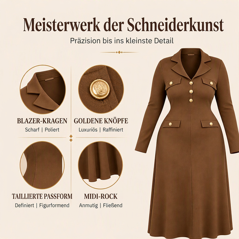 📢📢50% Rabatt!!! 🎉✨ Elegantes Maxikleid mit Revers für Damen