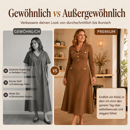 📢📢50% Rabatt!!! 🎉✨ Elegantes Maxikleid mit Revers für Damen