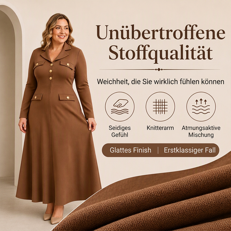 📢📢50% Rabatt!!! 🎉✨ Elegantes Maxikleid mit Revers für Damen