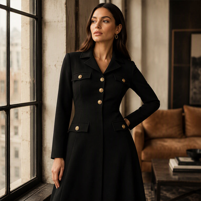 📢📢50% Rabatt!!! 🎉✨ Elegantes Maxikleid mit Revers für Damen