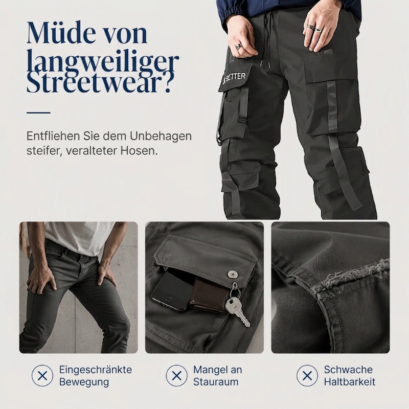 📢🎉50%Rabatt!!!🛍️✨Weite Cargohose für Herren