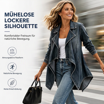 📢📢50% Rabatt!!! 🎉✨ Jeans-Trenchjacke für Damen mit offenem Schnitt