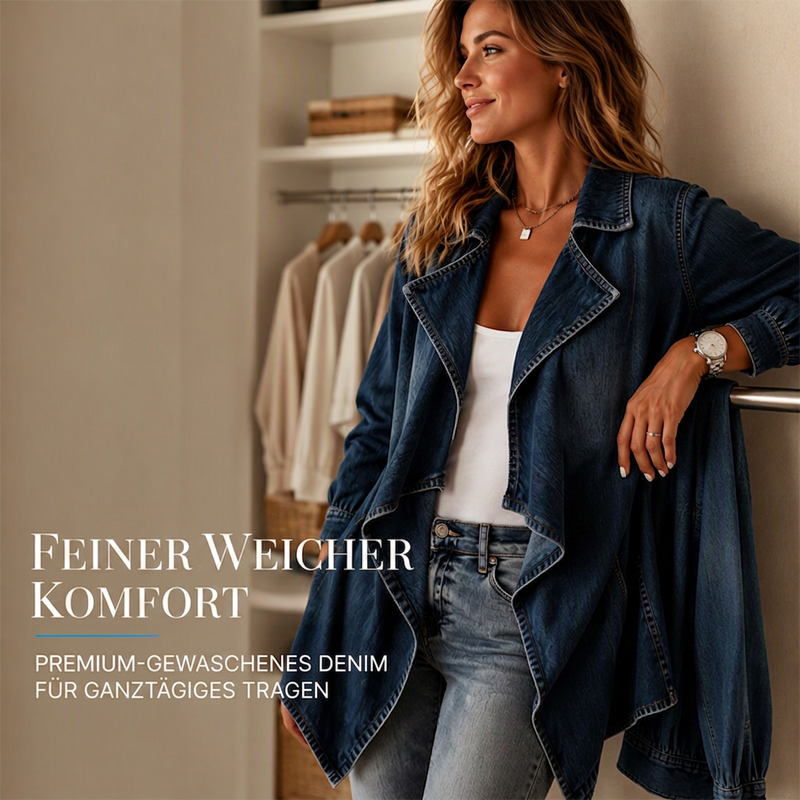 📢📢50% Rabatt!!! 🎉✨ Jeans-Trenchjacke für Damen mit offenem Schnitt