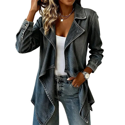 📢📢50% Rabatt!!! 🎉✨ Jeans-Trenchjacke für Damen mit offenem Schnitt