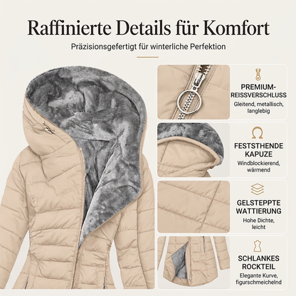 👥 Über 80.000 Käufer haben bereits zugeschlagen! Damen-Wintermantel mit Kapuze und Isolierung