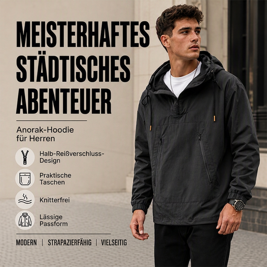 📢📢50% Rabatt!!! 🎉✨ Lässige, winddichte Anorak-Kapuzenjacke für Herren