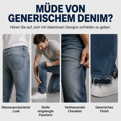 📢📢50% Rabatt!!! 🎉✨ Herren-Jeans im Urban-Streetstyle – Farbspritzer-Optik & Used-Look Denim