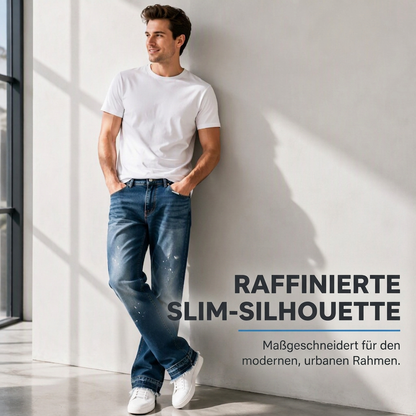 📢📢50% Rabatt!!! 🎉✨ Herren-Jeans im Urban-Streetstyle – Farbspritzer-Optik & Used-Look Denim