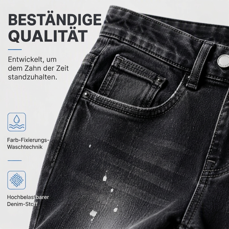 📢📢50% Rabatt!!! 🎉✨ Herren-Jeans im Urban-Streetstyle – Farbspritzer-Optik & Used-Look Denim
