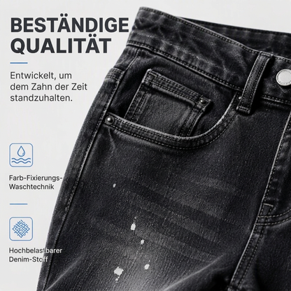📢📢50% Rabatt!!! 🎉✨ Herren-Jeans im Urban-Streetstyle – Farbspritzer-Optik & Used-Look Denim