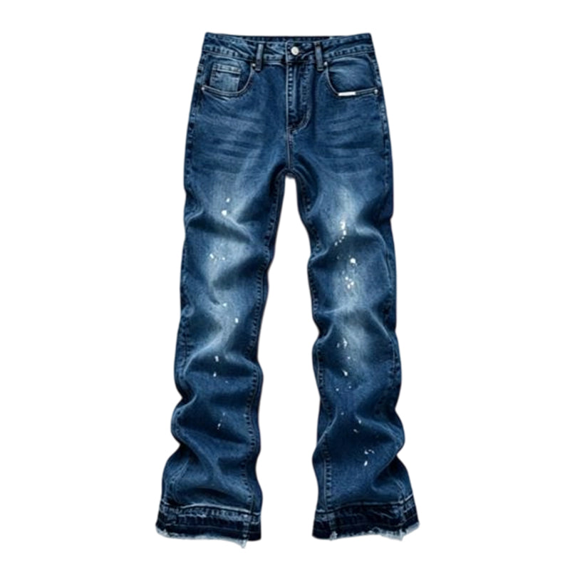 📢📢50% Rabatt!!! 🎉✨ Herren-Jeans im Urban-Streetstyle – Farbspritzer-Optik & Used-Look Denim