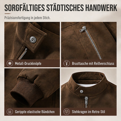 📢📢50% Rabatt!!! 🎉✨ Herren Retro Bomberjacke mit Stehkragen