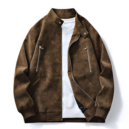 📢📢50% Rabatt!!! 🎉✨ Herren Retro Bomberjacke mit Stehkragen