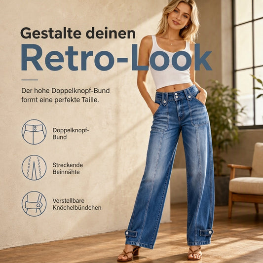 📢🎉50%Rabatt!!!🛍️✨Retro-Weitbeinjeans für Damen