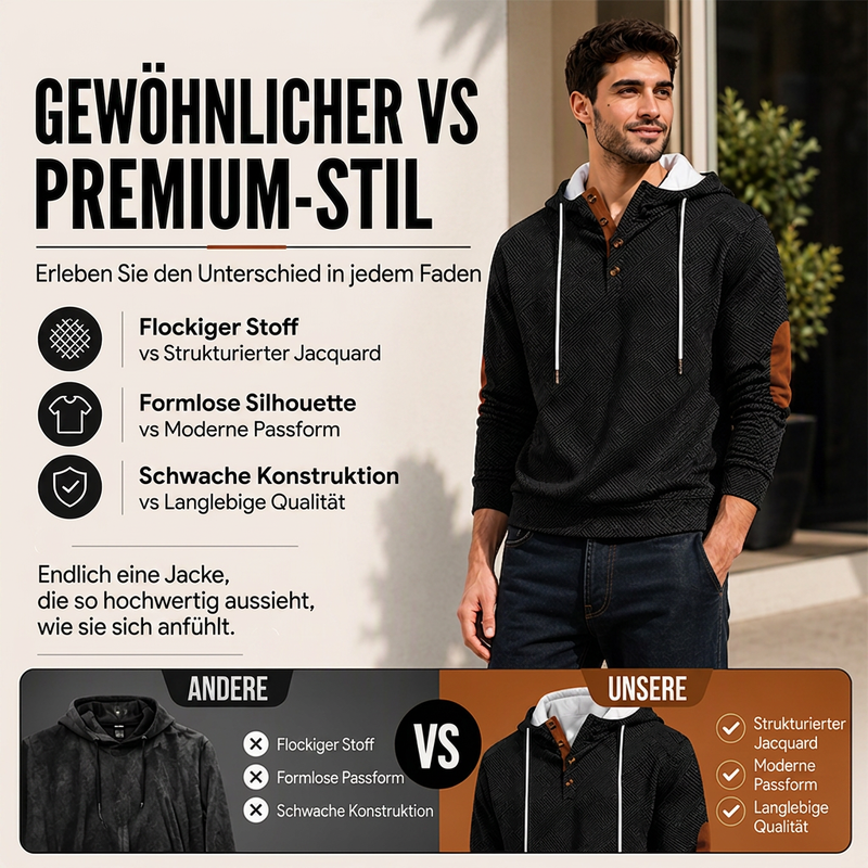 📢🎉50%Rabatt!!!🛍️✨Herren Freizeit-Jacquard-Kapuzenpullover