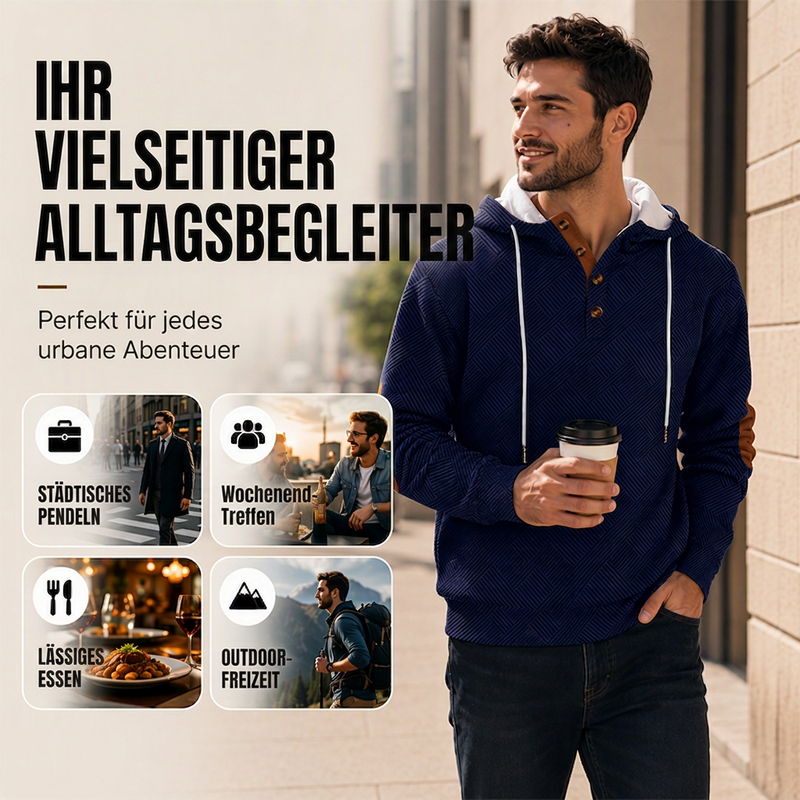 📢🎉50%Rabatt!!!🛍️✨Herren Freizeit-Jacquard-Kapuzenpullover