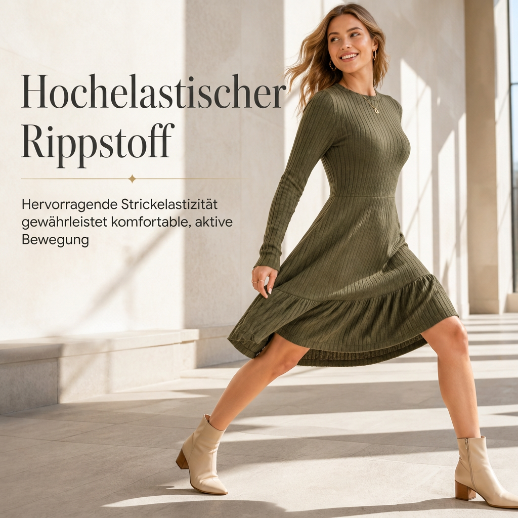 📢📢50% Rabatt!!! 🎉✨ Gestreiftes figurbetontes Freizeitkleid für Damen