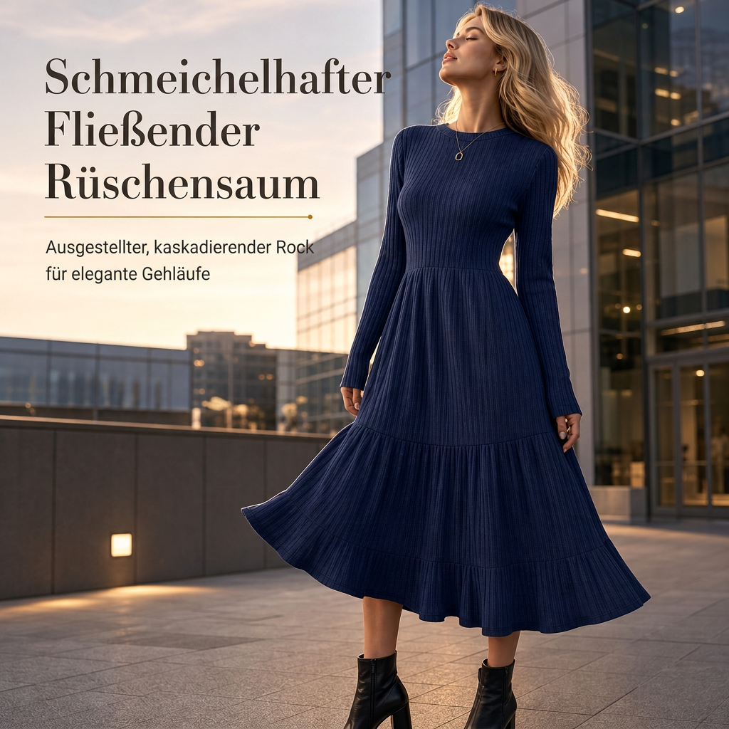 📢📢50% Rabatt!!! 🎉✨ Gestreiftes figurbetontes Freizeitkleid für Damen