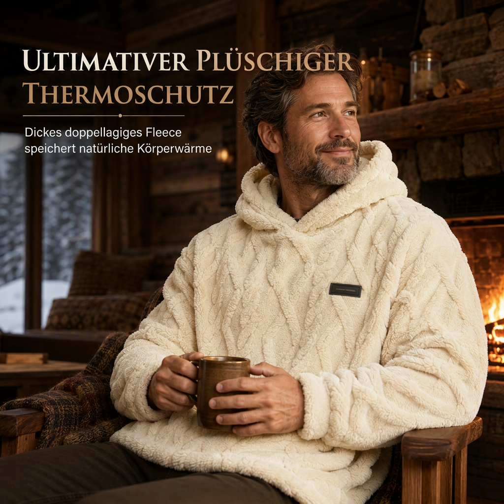 📢📢50%Rabatt!!!🎉✨Herren Winter Kapuzenpullover mit Fleecefutter, Jacquard-Muster, langärmeliges Sweatshirt für Freizeit und Outdoor-Aktivitäten
