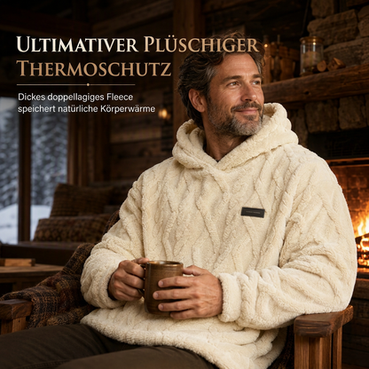 📢📢50%Rabatt!!!🎉✨Herren Winter Kapuzenpullover mit Fleecefutter, Jacquard-Muster, langärmeliges Sweatshirt für Freizeit und Outdoor-Aktivitäten