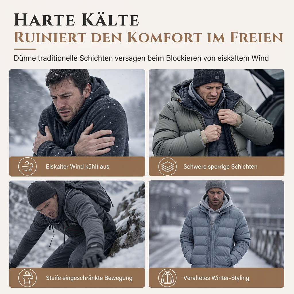 📢📢50%Rabatt!!!🎉✨Herren Winter Kapuzenpullover mit Fleecefutter, Jacquard-Muster, langärmeliges Sweatshirt für Freizeit und Outdoor-Aktivitäten