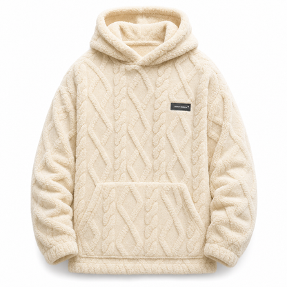 📢📢50%Rabatt!!!🎉✨Herren Winter Kapuzenpullover mit Fleecefutter, Jacquard-Muster, langärmeliges Sweatshirt für Freizeit und Outdoor-Aktivitäten