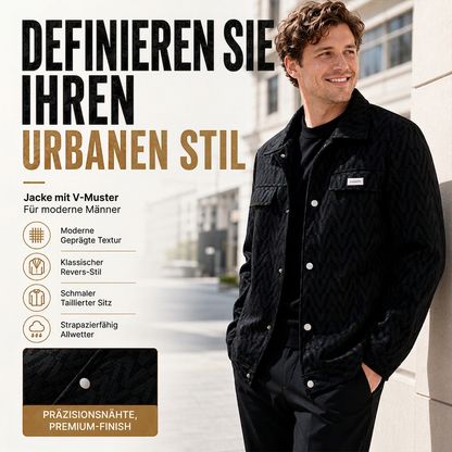 📢📢50% Rabatt!!! 🎉✨ Herrenjacke mit V-förmig geprägtem Revers