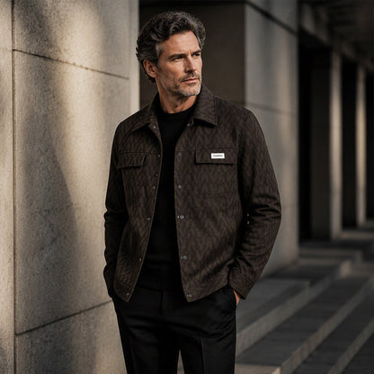 📢📢50% Rabatt!!! 🎉✨ Herrenjacke mit V-förmig geprägtem Revers
