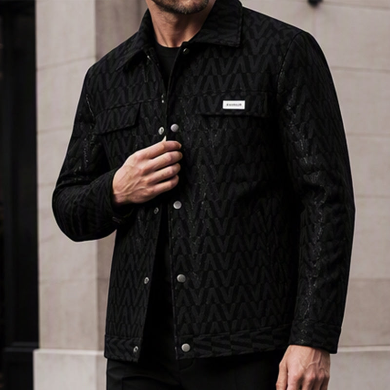 📢📢50% Rabatt!!! 🎉✨ Herrenjacke mit V-förmig geprägtem Revers