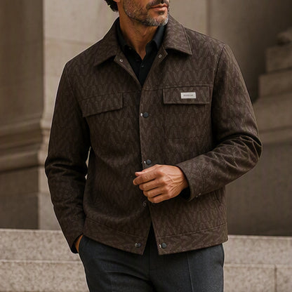 📢📢50% Rabatt!!! 🎉✨ Herrenjacke mit V-förmig geprägtem Revers